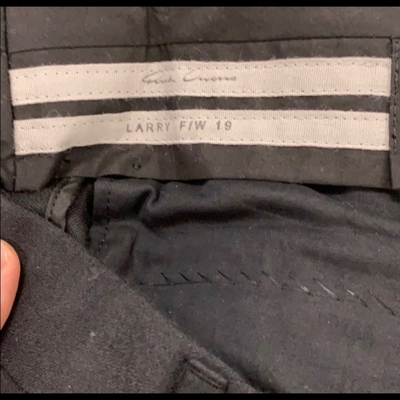 RICK OWENS 'LARRY' OFF-THE-RUNWAY CROPPED TROUSERS - Picture 6 of 7